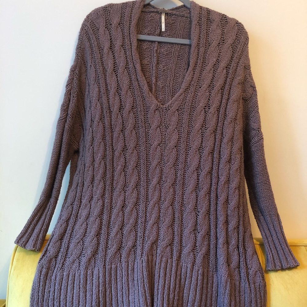 Oversized free people knit tunic